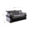 (Grey/Black ) Maryland Fabric/Faux Leather 3+2 Set Living Sofa 7