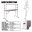 3 Way Combination Ladder Scaffold Multipurpose Ladder Platform 2 Wheel 3
