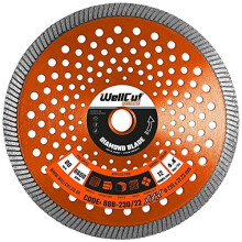 WellCut Extreme Concrete Cutting Disc, Stone Cutting Diamond Blade, Angle Grinder, Clean Cut 230x22.23mm For Concrete, Granite, Natural Stone, Ceramic