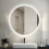 60cm Large Round Gold Wall Mounted Mirror with LED Light 1