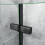 AICA (1000x1400mm) Matt Black Aluminum 2 Fold Bath Shower Screen 2