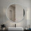 60cm Large Round Gold Wall Mounted Mirror with LED Light 2