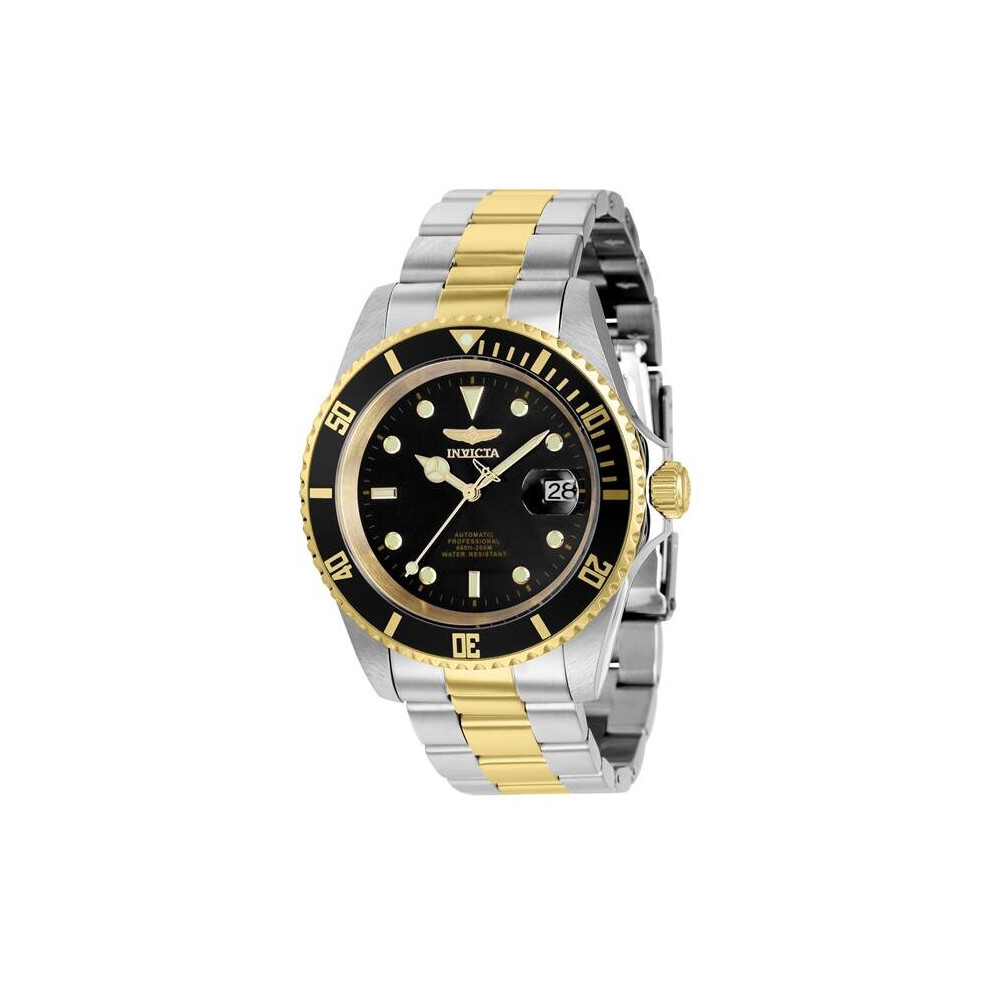 Invicta 8927OBXL 43 in. Dia. 22 mm Mens Pro Diver Automatic 3 Hand Black Dial Watch