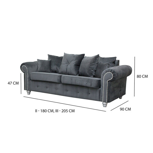 (Grey, 3+2 Seater Sofa) Ashwin Living Room Corner Sofa 2