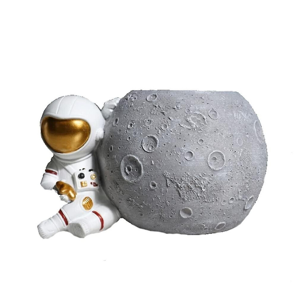 (Gray) Astronaut Pencil Holder Pen Holder Resin Desk Organizer For Office Home-image-OPC-PB66VPH-NEW