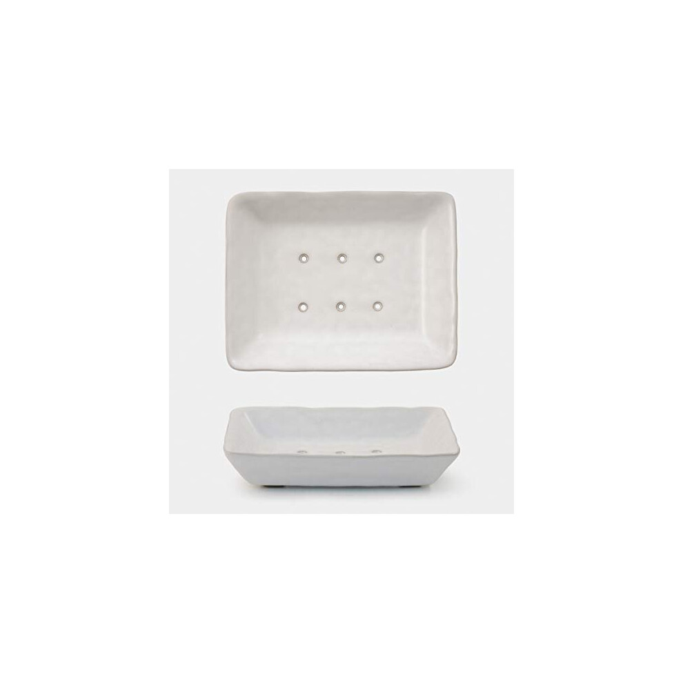 East Of India Porcelain Soap Dish (Off ) White