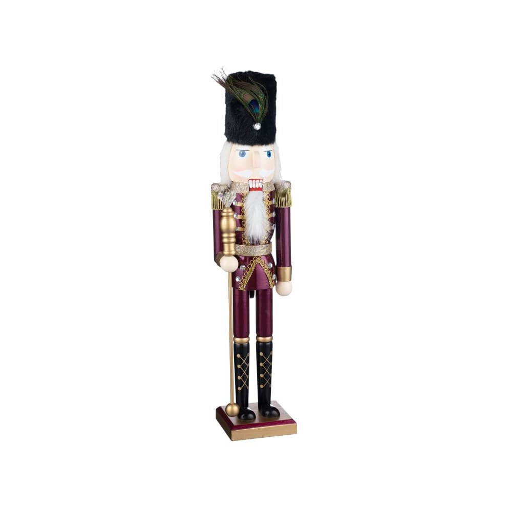Werhomeshowroom Delxe Christmas Nutcracker 61Cm To Bring That Festive Feeling-Burgundy