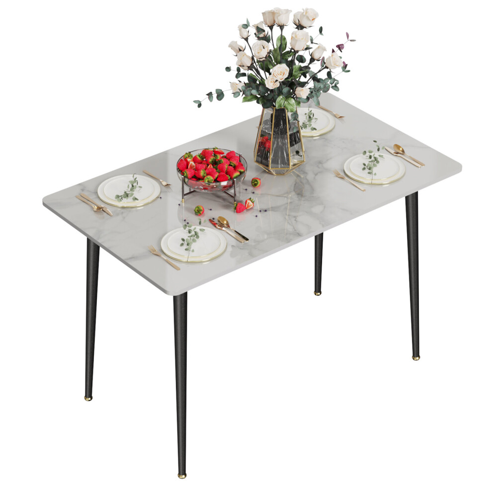 (D style) Rectangular  Dining Room Table Sintered Stone Top