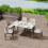(D style) Rectangular  Dining Room Table Sintered Stone Top 4