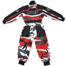 (Red, XS) Wulfsport Kids Motocross Camo Race Suit Off Road Quad