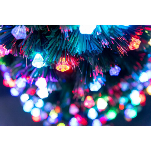 (2Ft) Diamonds Fibre Optic Christmas Tree LED Pre-Lit 1