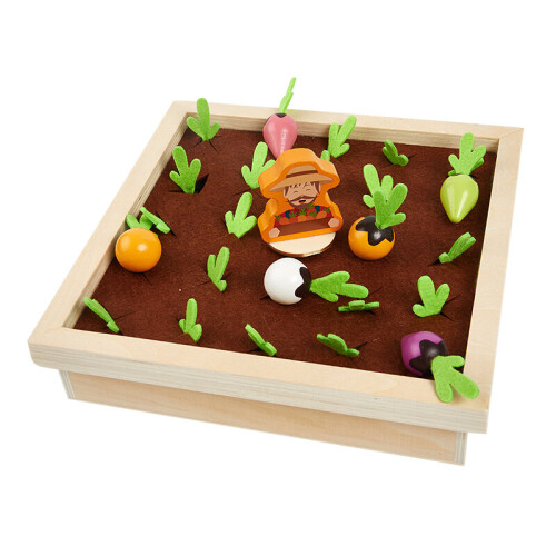 Kids Wooden Memory Board Game Sorting Puzzle Carrots Harvest