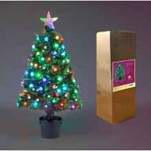 (2Ft) Diamonds Fibre Optic Christmas Tree LED Pre-Lit