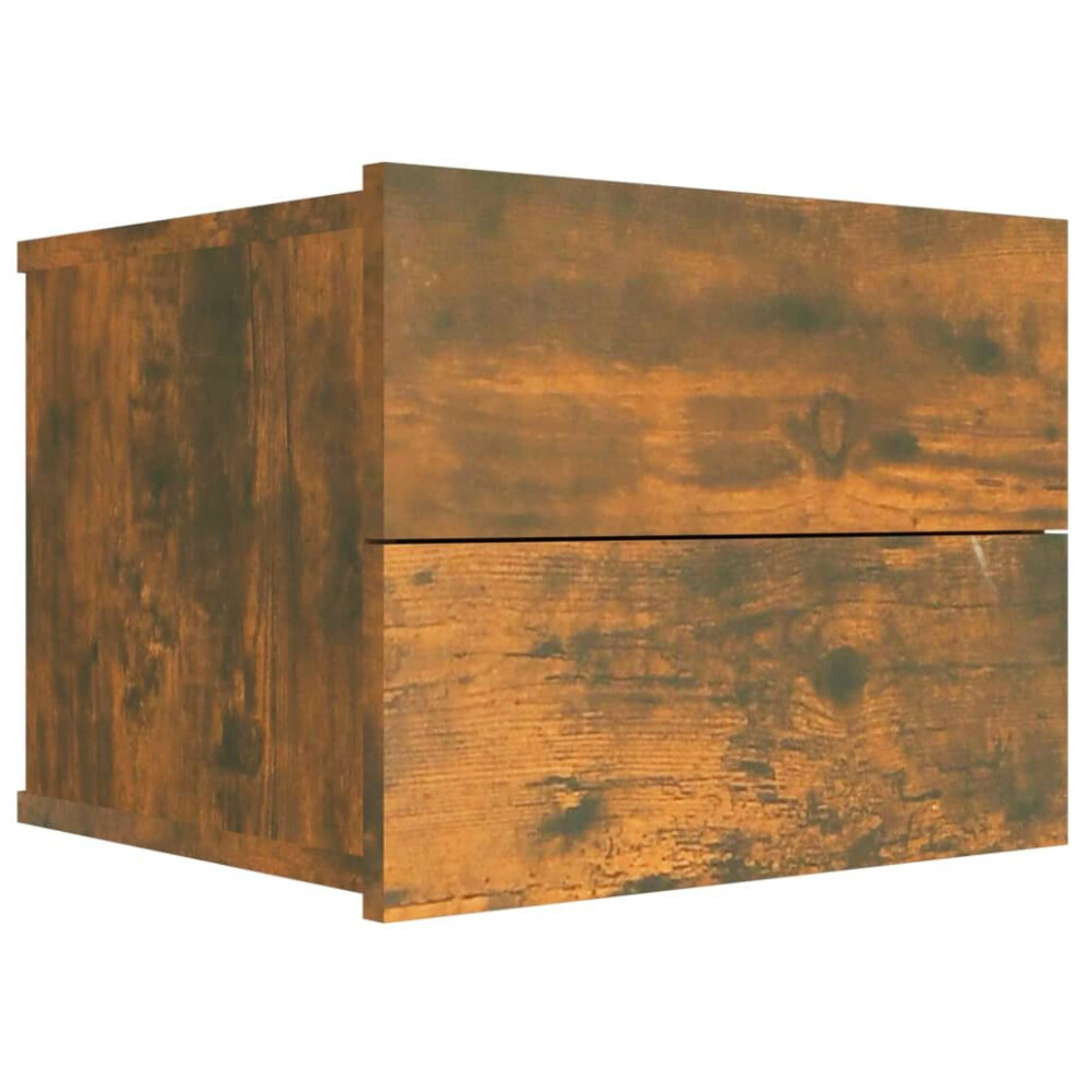 Vidaxl (Smoked Oak, 1) Bedside Cabinet Nightstand Bed Side Table Bed Cabinet Engineered Wood