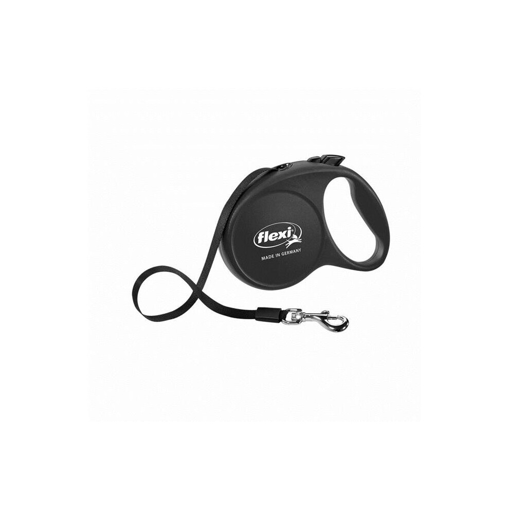 Flexi  Black Retractable Nylon Dog Leash Large