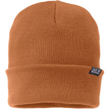 (One Size, Orange Fall) Jack Wolfskin Unisex Ribbed Fine Knit Cuffed Winter Warm Beanie Hat