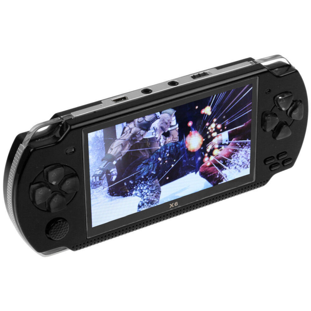 (Black, 8 GB) 32 Bit 4.3 PSP Portable Handheld Game Console Player 10000+Games +Camera X6