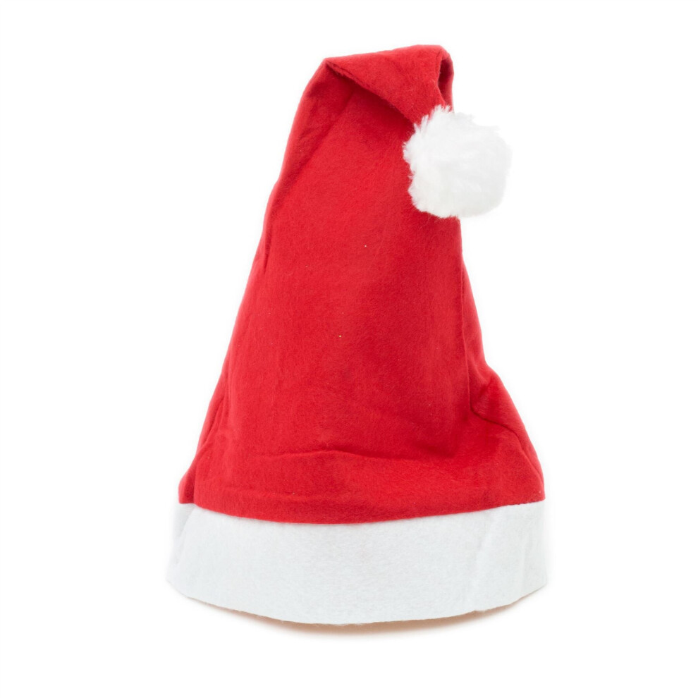 Carousel Unisex Fancy Dress Christmas Santa Hat | Red And White Traditional Festive Christmas Hat | Classic Father Christmas Hat Xmas Party Hat White,Red
