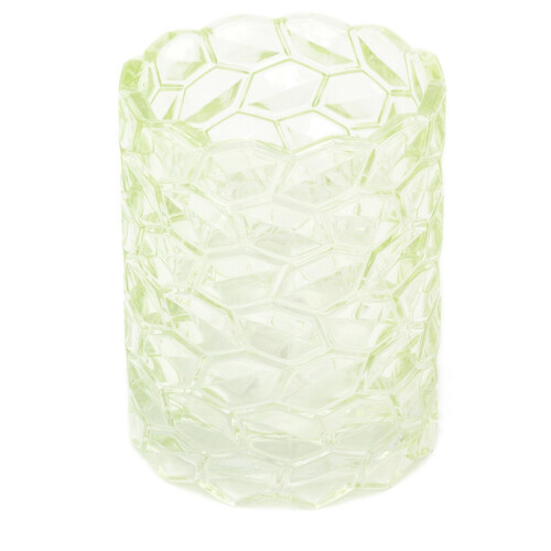 Summer Beehive Glass Pillar Candle Holder | Honeycomb Glass Candle Pot ...