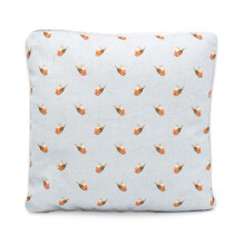 34cm Robin Redbreast Blue Scatter Cushion | Garden Bird Fabric Filled Sofa Cushion | Winter Bird Bed Throw Pillow With Cover