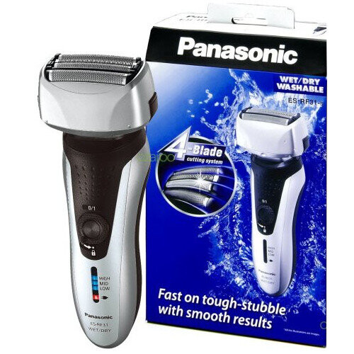 Panasonic ESRF31S Four-Blade Wet/Dry Foil Shaver for Men - 65min Cordless, 1hr Charge, Washable, Auto Voltage, 3-LED Indicator, Travel Lock