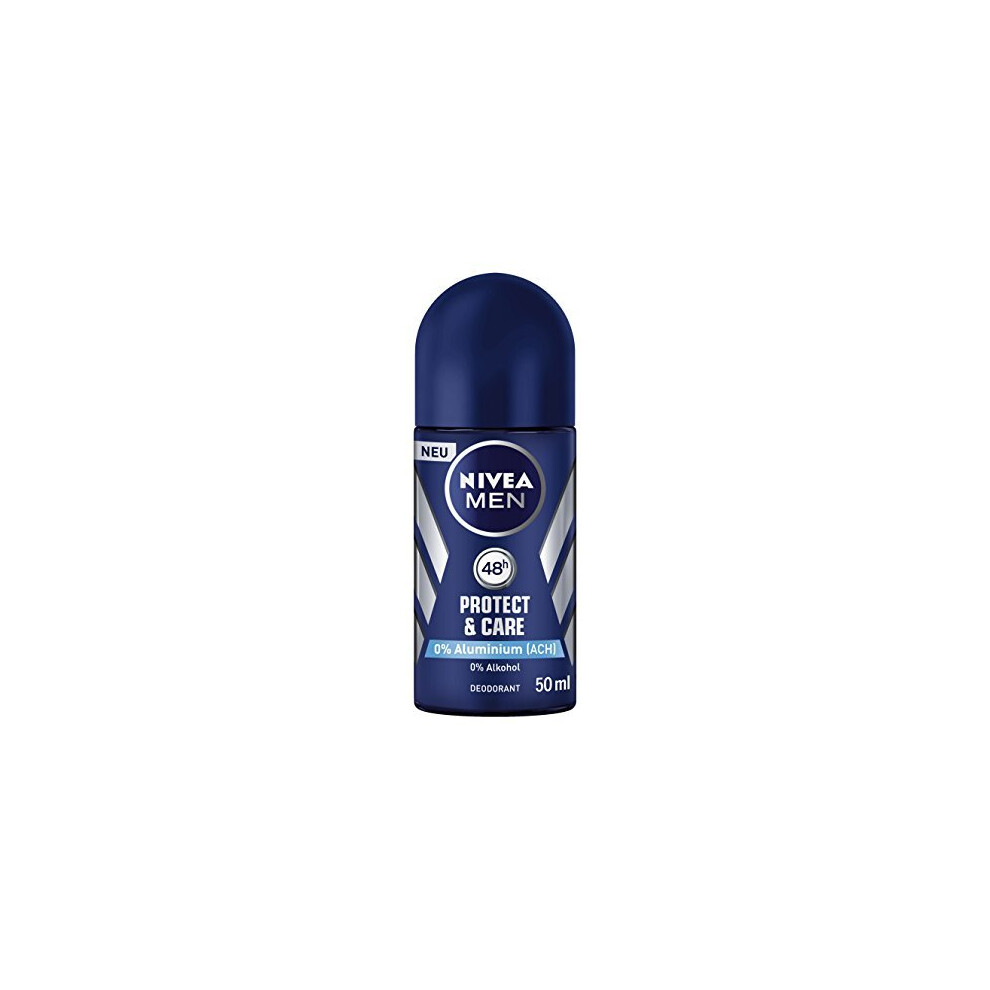 Nivea Men Protect & Care Roll-On Deodorant without Aluminium Pack of 6 x 50 ml