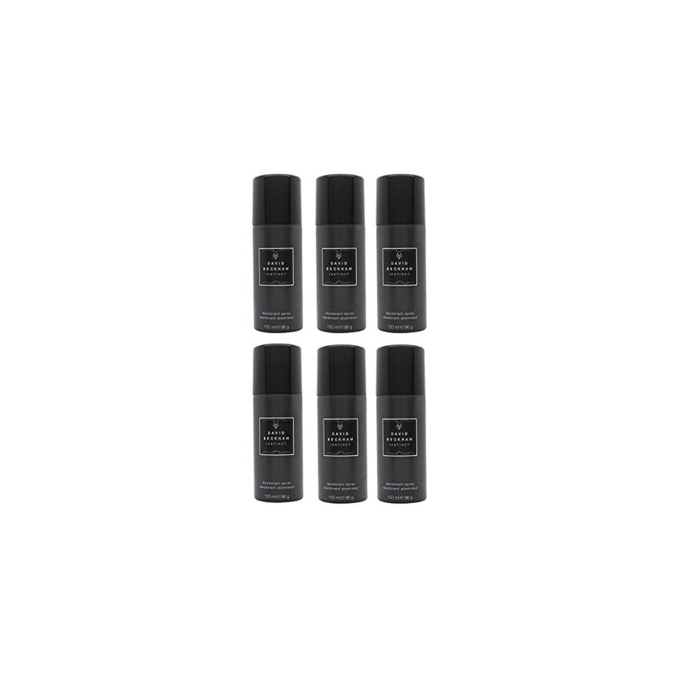 David Beckham, Instinct, Deodorant Body Spray, 150 ml 6 Pack