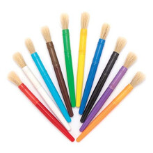 Baker Ross EK636 Value Tub Brush Set for Kids Painting, Arts and Crafts Activities, Assorted, (Pack of 12)
