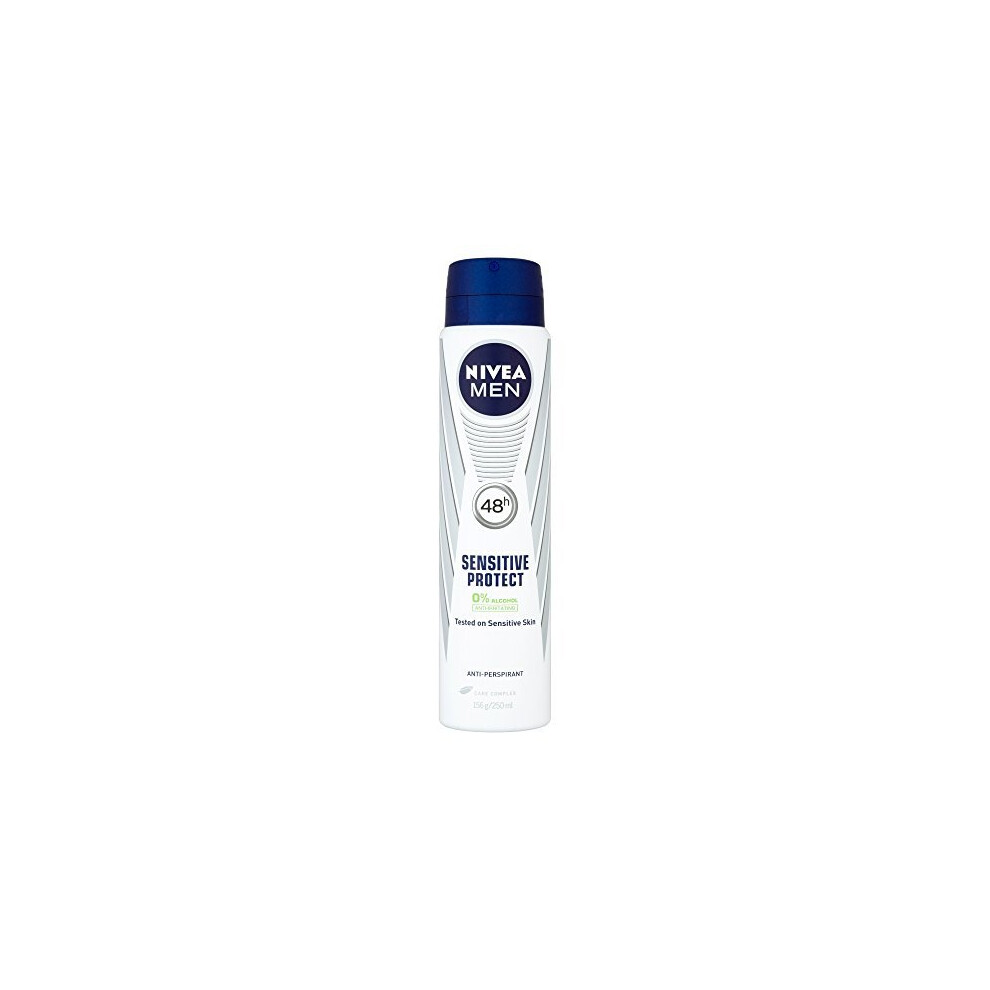 NIVEA Men Sensitive Protect 48h Anti-Perspirant Deodorant Spray, Avacado, 250 ml