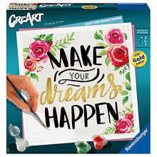 Ravensburger CreArt Make Your Dreams Happen Paint by Numbers for Adults 12 Years Up - Painting Arts and Crafts Set - Home Decor Accessories