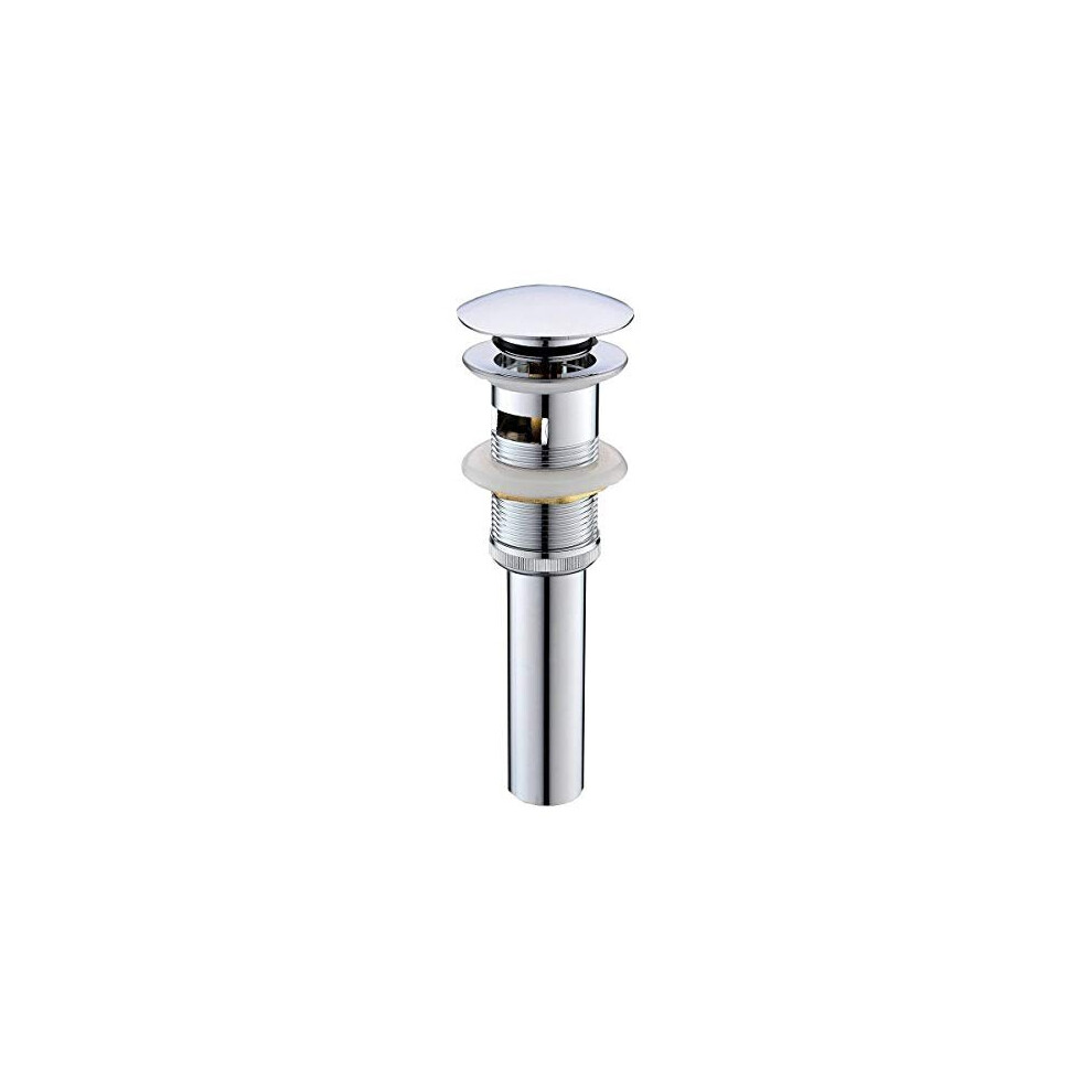 Pop Up Drain Stoper With Overflow Brass Bathroom Vanity Sink Drain Lavatory Basin Sink Drain Chrome Finished 742354824344