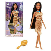Disney Store Offizielle Prinzessinnen-Klassikpuppe (Pocahontas), 11 Zoll, inkl. Bürste mit Details, voll posierbare Puppe