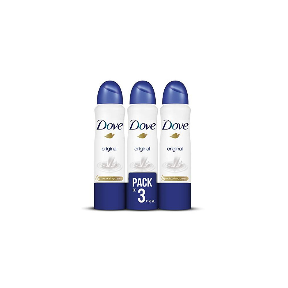 Dove Deodorant - 3 Pack of 150 ml - Total: 450 ml. Original