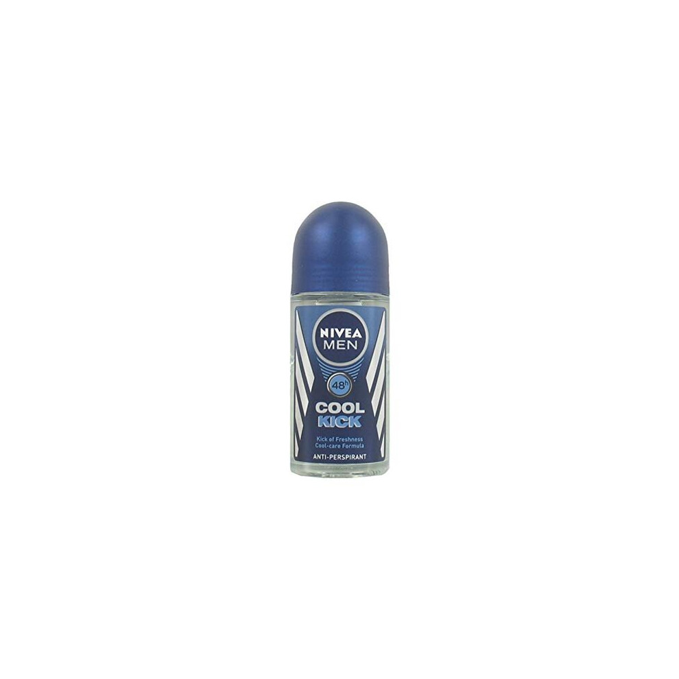 NIVEA Men Cool Kick Roll-On Deodorant Anti-Perspirant Pack of 6 x 50 ml