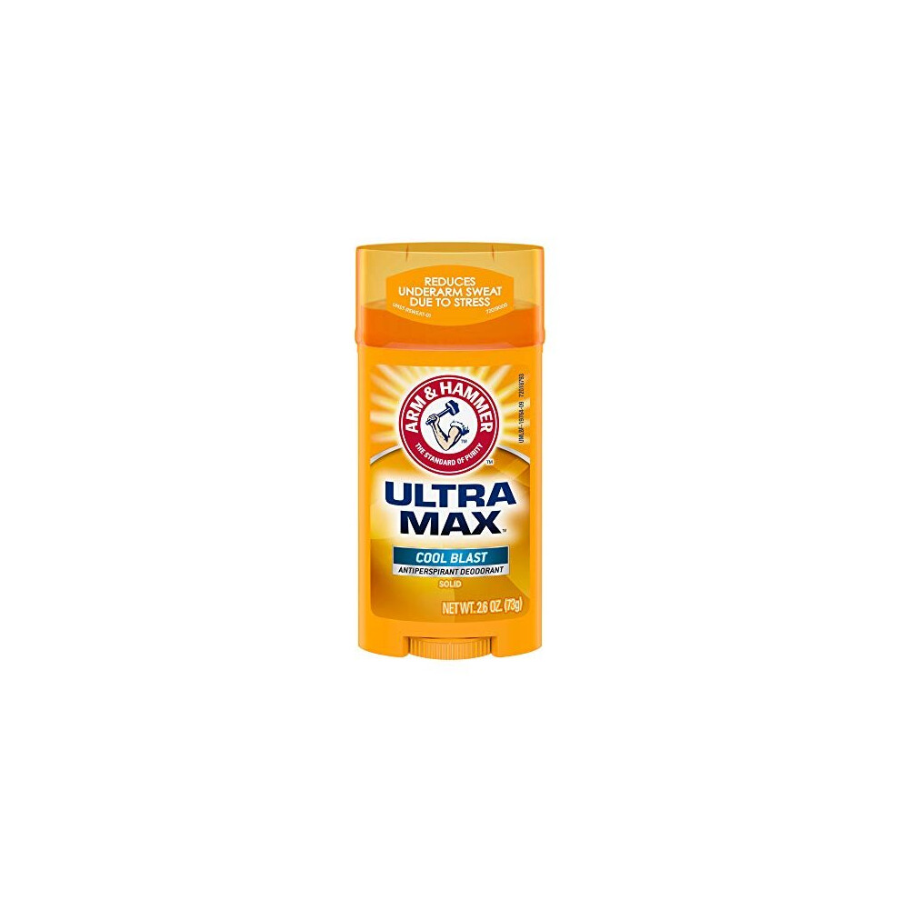Arm & Hammer Ultra Max Invisible Solid Antiperspirant Deodorant, Cool Blast, 2.6 Oz-image-OPC-PB67J8Y-NEW