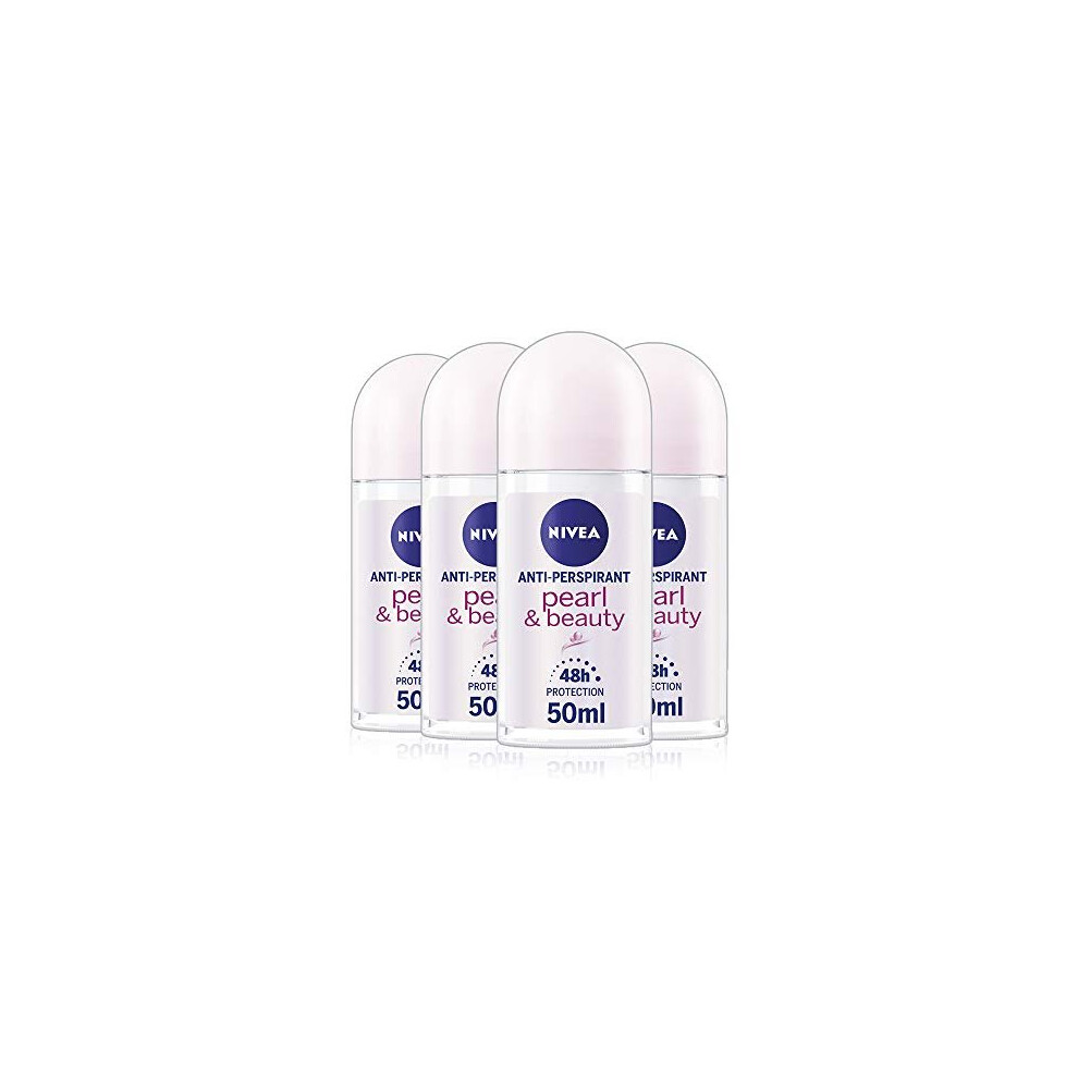 NIVEA Pearl & Beauty Anti-Perspirant Deodorant Stick Pack of 4 (4 x 50ml), Fresh Fragrance Deodorant for Women, Stick Roll On Deodorant for