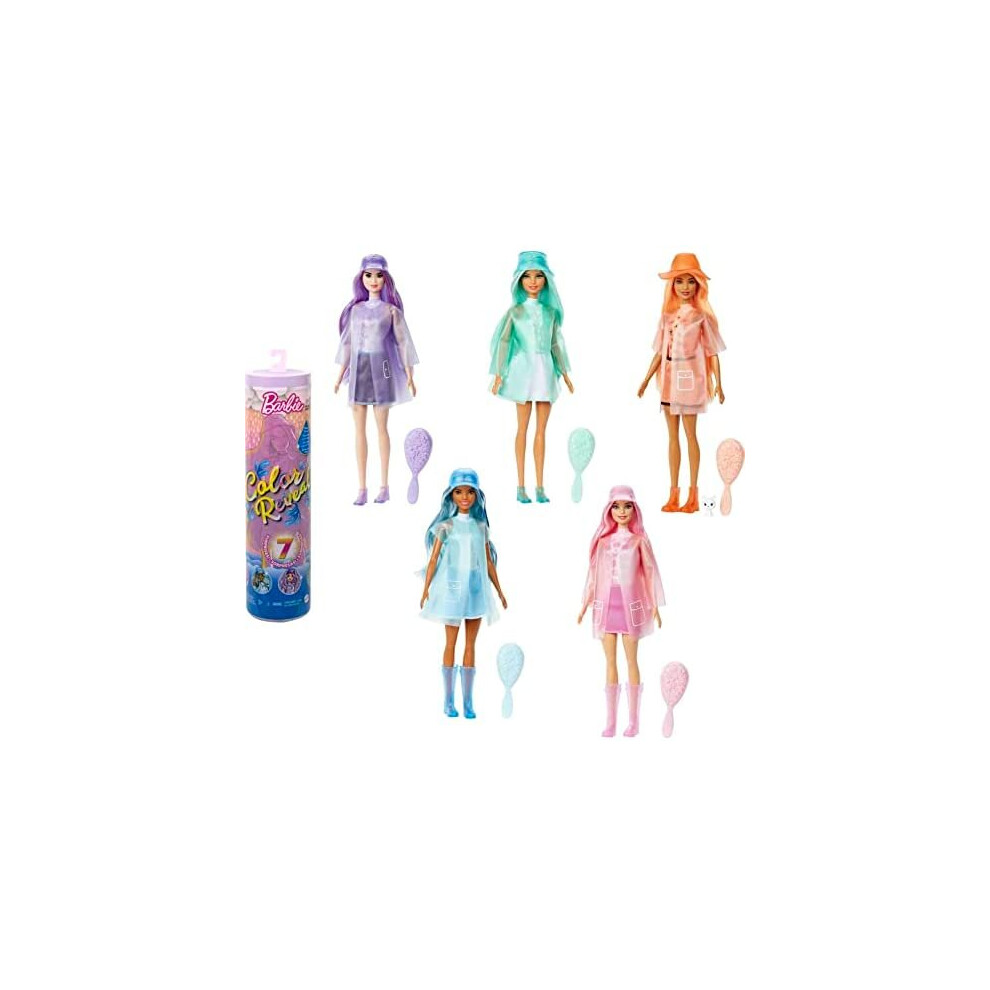 Barbie ?Barbie Color Reveal Doll With 7 Unboxing Surprises, Sunshine & Sprinkles Series With Cloud Print & Color Change; Gift For Kids 3 Years & Ol