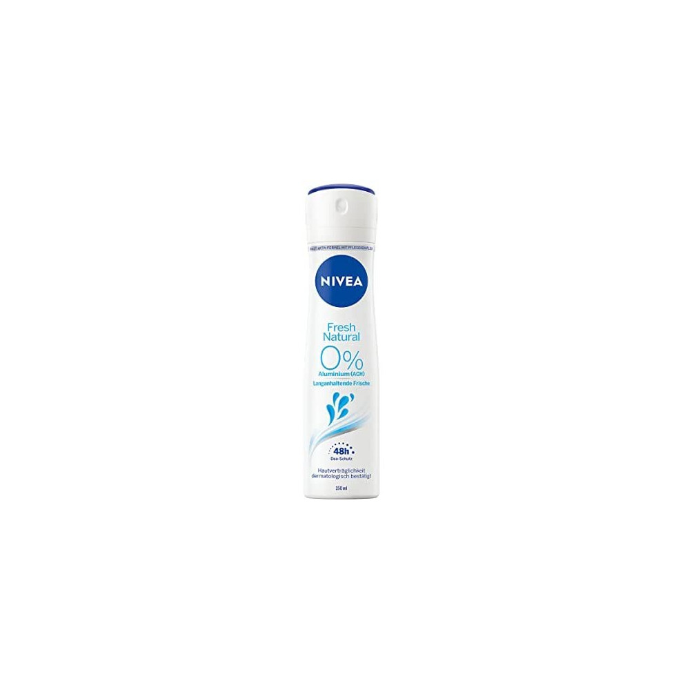 NIVEA Fresh Natural Deodorant Spray (150 ml), Aluminium Deodorant (ACH) with Sea Extracts and Cooling Formula, Deodorant with 48-Hour Protec