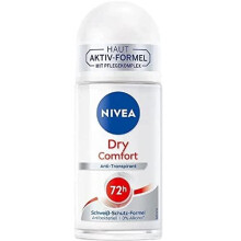 NIVEA Dry Comfort Roll-On Deodorant (50 ml), Re Antiperspirant with Minerals for Dry Skin Feeling, with 48h Protection and Dual Active Formu