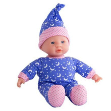 Simba 105010010 - Laura Little Star, Soft Body Doll in Cute Romper and Hat with Luminous Moons and Stars, 20 cm, Glow in The Dark, Baby Doll