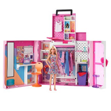 ?Barbie Dream Closet Playset & Blonde Doll, 2+ Ft. Wide, 15+ Storage Areas, Mirror, Hamper Chute, 30+ Outfit & Accessory Pieces, 3 Years Old