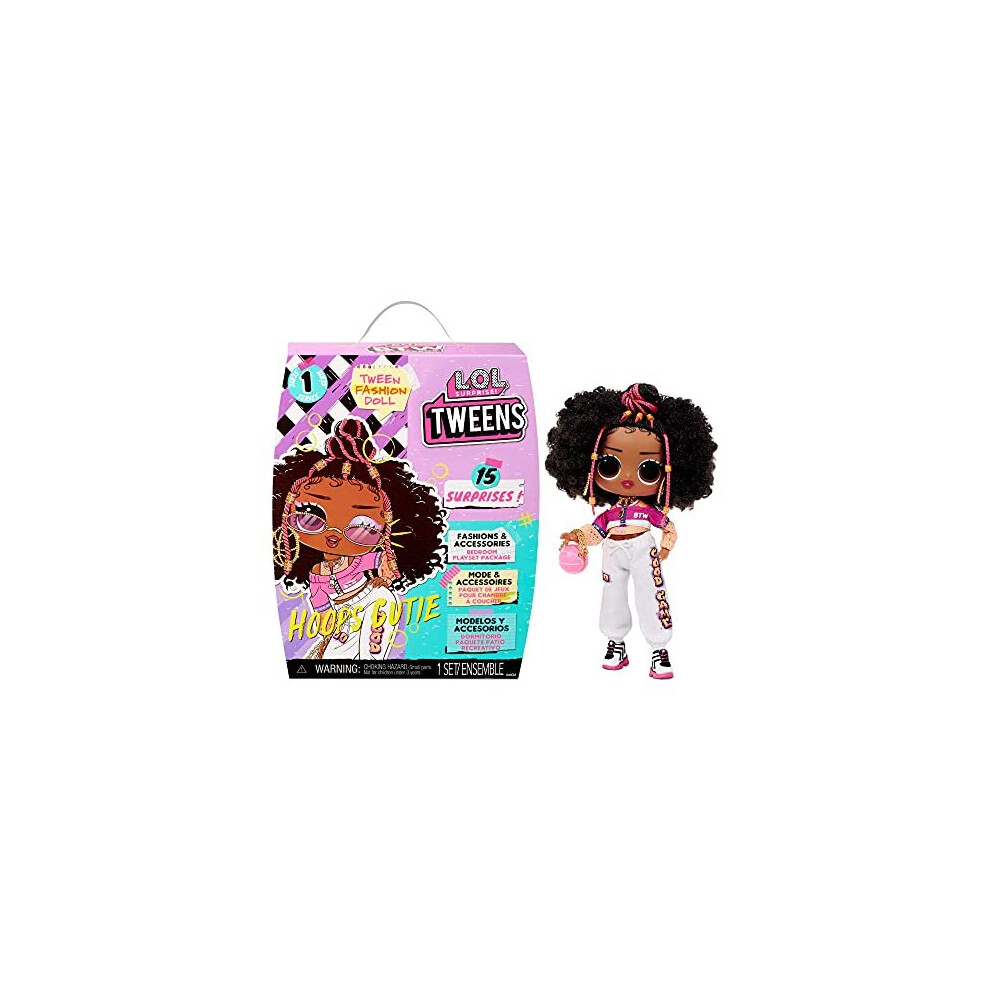 L.O.L. Surprise! Tweens HOOPS CUTIE Fashion Doll , With 15 Themed Surprises, Designer Clothes and Fashionable Accessories, Collectable Doll