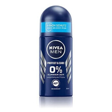 NIVEA MEN Protect & Care roll-on deodorant (50 ml), gentle deodorant without aluminium (ACH) for a long-lasting fresh skin feeling, nourishi