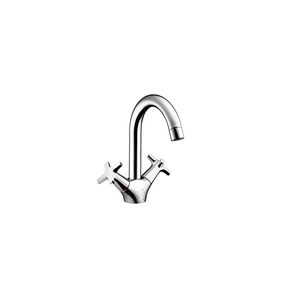 Hansgrohe 71122000 MySport Basin Mixer Tap with Waste Pull, Chrome-Plated