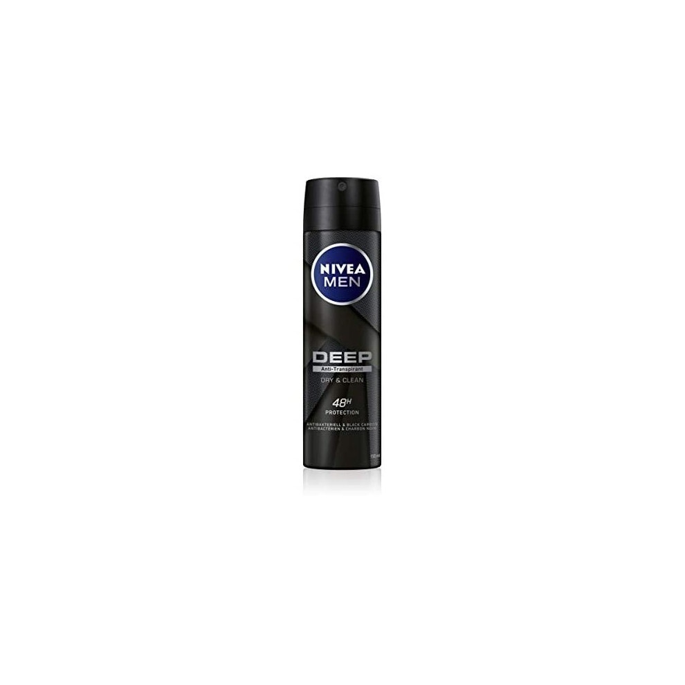 NIVEA MEN DEEP Antiperspirant Deodorant, 6 Pack (6 x 150 ml)