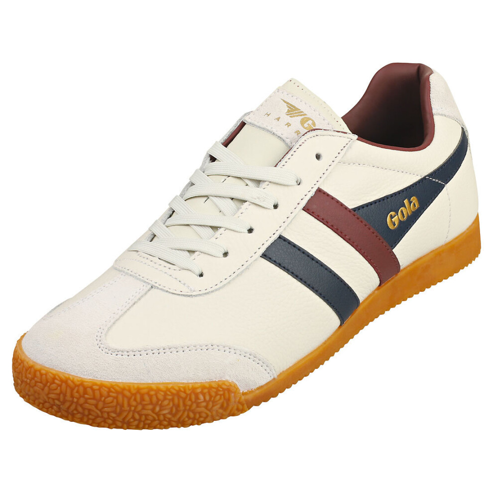 Gola Harrier Mens Casual Trainers in Off White Navy - 9 UK