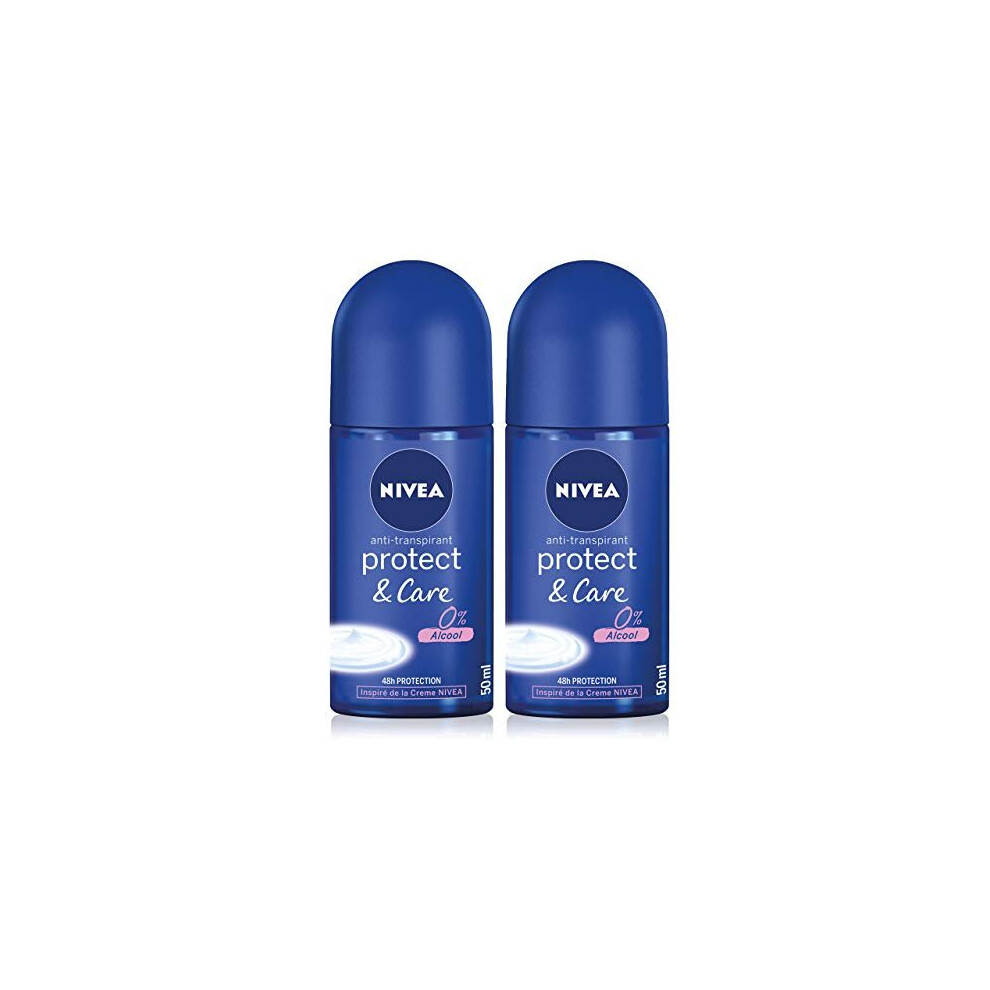 Nivea Protect & Care Roll-On Deodorant 50 Ml - Pack Of 2