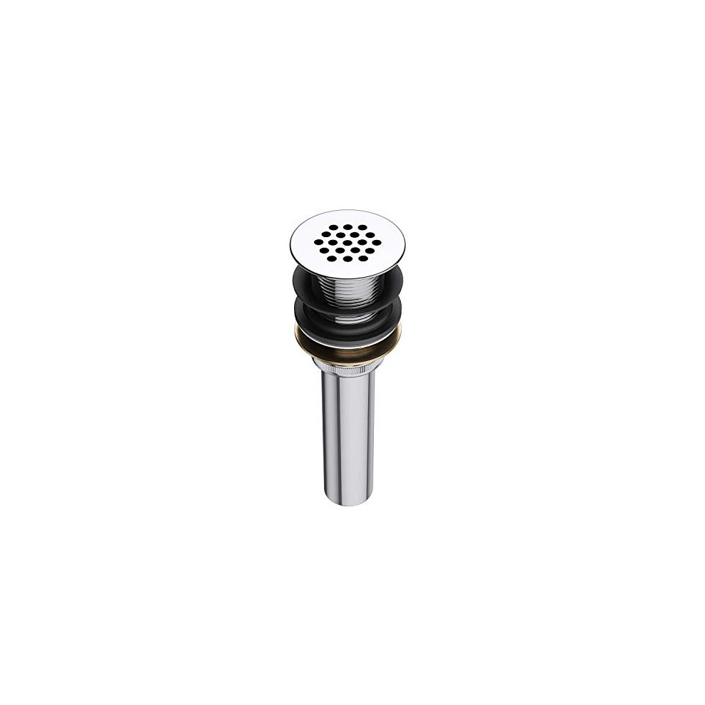 Durovin Bathrooms Chrome Filter Basin Waste Plug - Unslotted Suitable for Bathroom Sink Without Overflow (PU15)