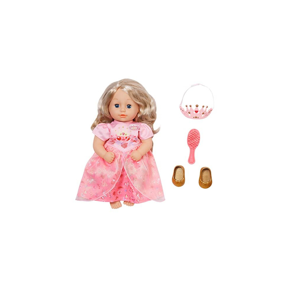 Baby Annabell Little Sweet Princess 36cm - For Toddlers 1 Year & Up - Promotes Empathy & Social Skills - Includes Dress, Shoes, Tiara & Brus