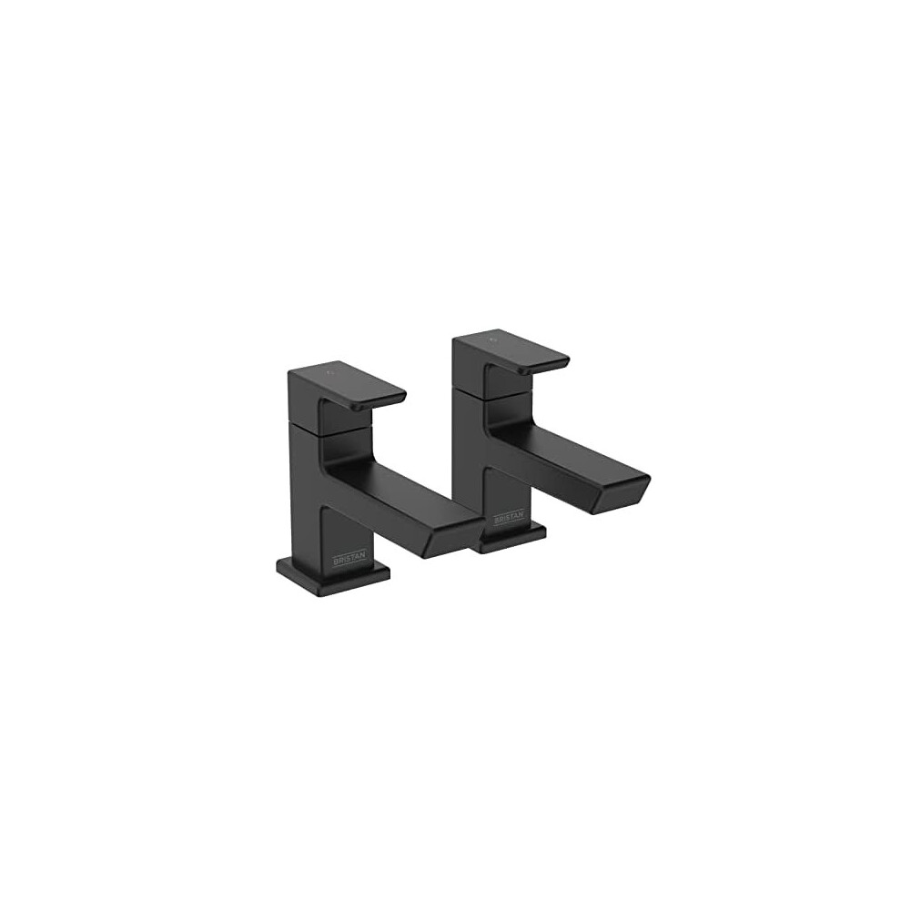 Bristan Cobalt Bath Pillar Taps Black (COB 3/4 BLK)
